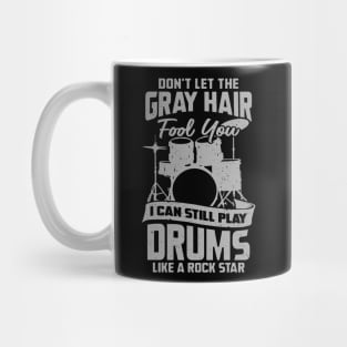 Old Man Grandpa Drums Drummer Gift Mug